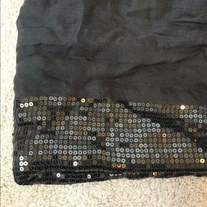 Charcoal Sequin Scarf